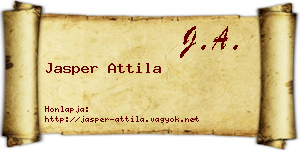 Jasper Attila névjegykártya