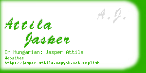 attila jasper business card